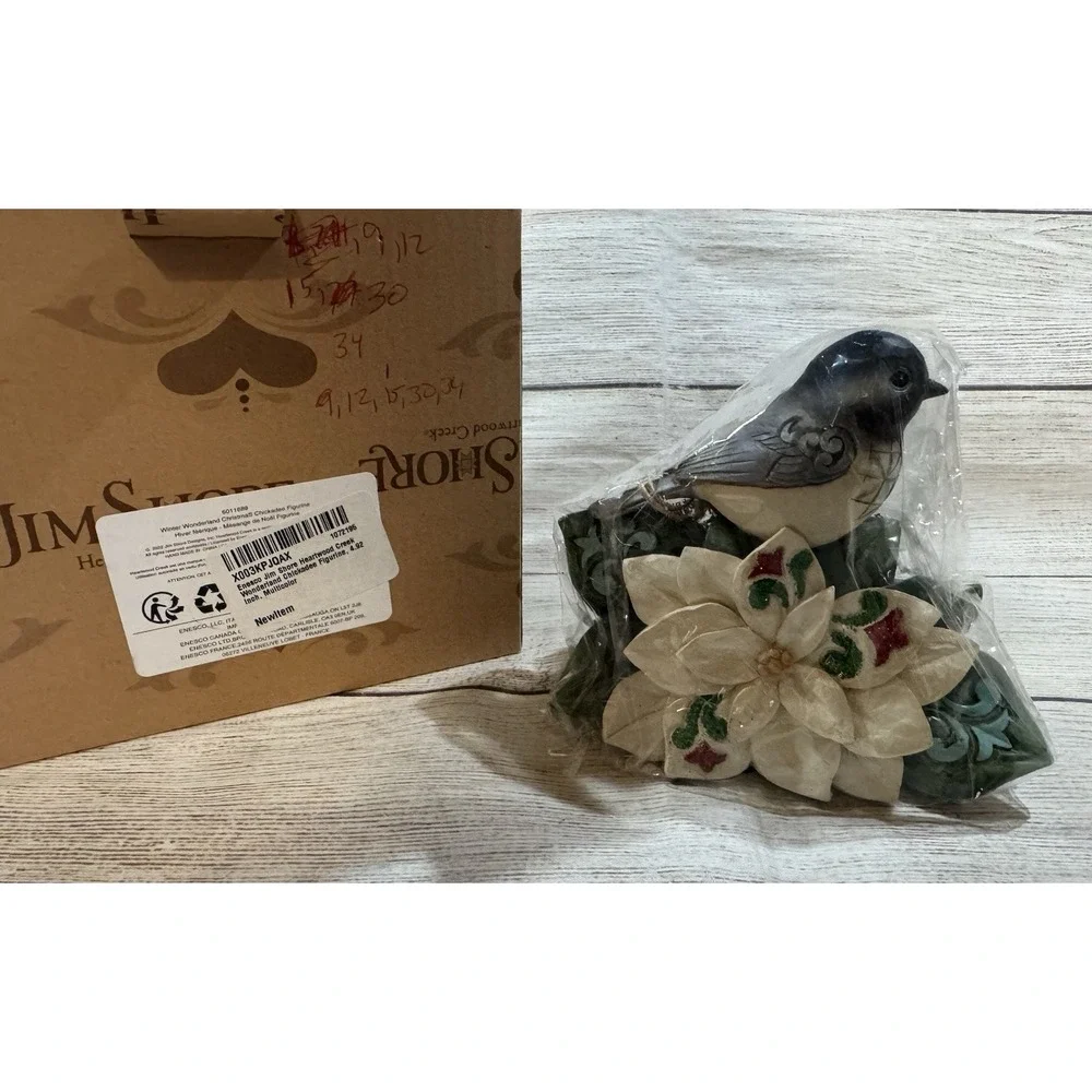 Jim Shore Winter Wonderland Christmas Chickadee Bird #6011689 New in Box Tb18